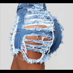 Women Cut High Jean Shorts